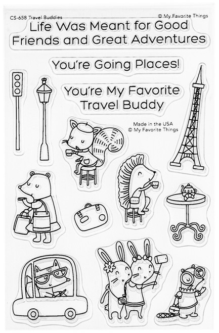 My Favorite Things Clear Stamps 4"X6"-Travel Buddies CS658