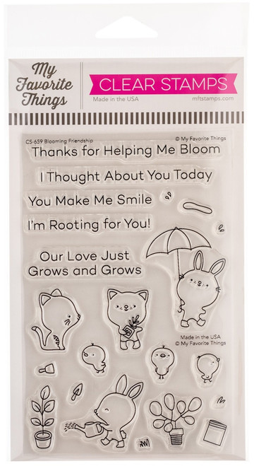 My Favorite Things Clear Stamps 4"X6"-Blooming Friendship CS659 - 849923045398