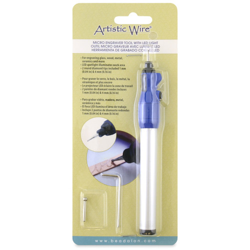 Artistic Wire Micro Engraver Tool With LED Light-With 2 Tips - 240S220 - 035926163621 Artistic Wire Micro Engraver Tool With LED Light-With 2 Tips - 240S220 - 035926163621