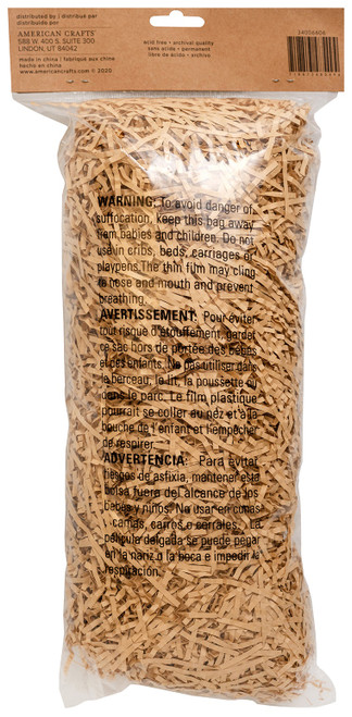 American Crafts Crinkle Shred 6oz-Kraft - 34006606