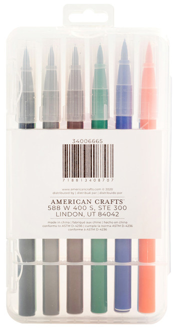 American Crafts Brush Marker 12/Pkg-Rainbow 34006665