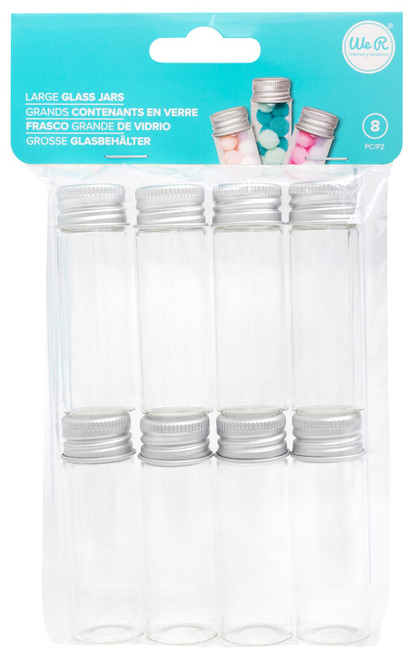 We R Memory Keepers Storage Glass Jars 8/Pkg-Large WR661320 - 633356613206