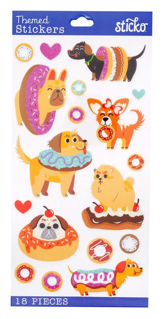 Sticko Themed Stickers-Dogs And Donuts E5238702 - 015586856071