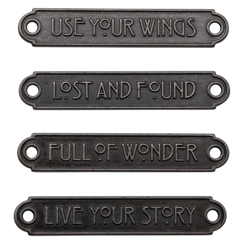 2 Pack Idea-Ology Metal Word Plaques 4/PkgTH94246