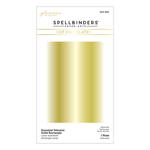 Spellbinders Glimmer Hot Foil Plate-Essential Solid Rectangle GLP320