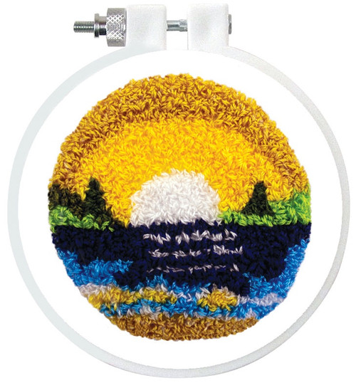 3 Pack - Design Works Punch Needle Kit 3.5" Round-Sunrise - DW251 3 Pack - Design Works Punch Needle Kit 3.5" Round-Sunrise - DW251