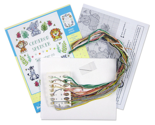 Design Works Counted Cross Stitch Kit 11"X14"-In the Jungle (14 Count) - DW7113 - 021465071138