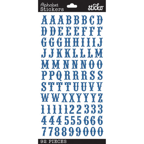 Sticko Alphabet Stickers-Carnival Blue E5238161 - 015586793321