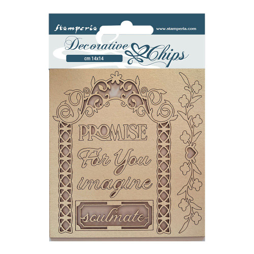 3 Pack Stamperia Decorative Chips 5.5"X5.5"-Garden Of Promises Promise For You SCB135 - 5993110022664