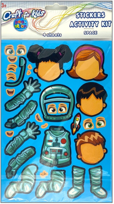 Craft For Kids Imports Stickers Activity Kit-Space -STCKRKIT-817 - 716715171361
