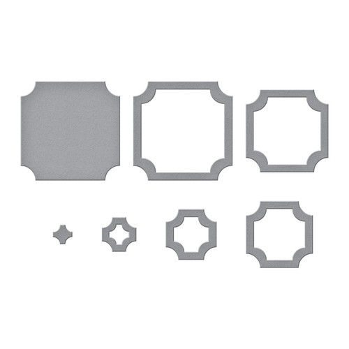 Spellbinders Etched Dies-Mini Inverted Squares -Color Block S1037 - 812062036329