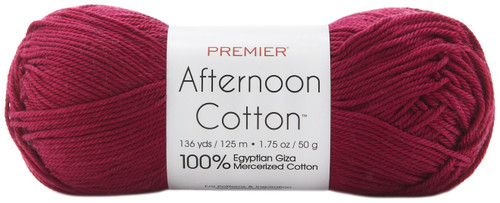 3 Pack Premier Afternoon Cotton Yarn-Cabernet 2011-07 - 840166803301