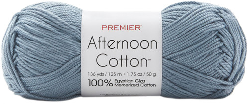 3 Pack Premier Yarns Afternoon Cotton Yarn-Gray -2011-24 - 840166803479