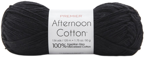 3 Pack - Premier Afternoon Cotton Yarn-Black - 2011-25 - 840166803486 3 Pack - Premier Afternoon Cotton Yarn-Black - 2011-25 - 840166803486