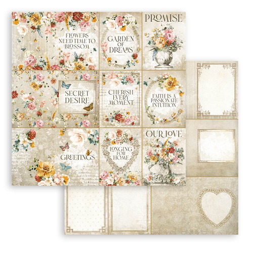 10 Pack Stamperia Double-Sided Cardstock 12"X12"-Cards, Garden Of Promises SBB871 - 5993110022428