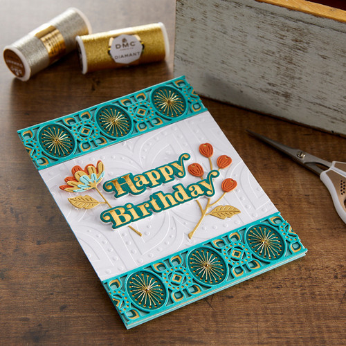 Spellbinders Etched Dies -Spring Into Stitching Kaleidoscope S6192