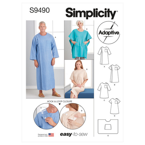 Simplicity Unisex Recovery Gowns and Bed Robe-XS-S-M SS9490AA - 039363594901