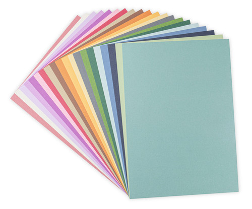 Sizzix Surfacez Cardstock Pack 8"X11.5" 80/Pkg-Muted, 20 Colors - 665695