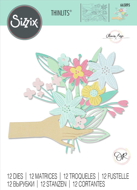 Sizzix Thinlits Dies By Olivia Rose 12/Pkg-Pass The Bouquet -665895