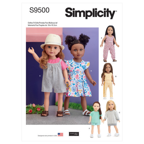 Simplicity 18" Doll Clothes-ONE SIZE SS9500OS - 039363595007
