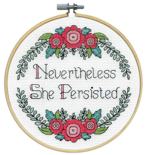Design Works Counted Cross Stitch Kit 8" Round-Persist (11 Count) - DW7038