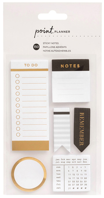 3 Pack AC Point Planner Sticky Notes 150 Sheets-W/Gold Foil 99001213 - 718813921633