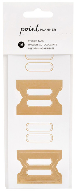 3 Pack AC Point Planner Sticky Tabs 16/Pkg-W/Gold Foil 99001215 - 718813921657