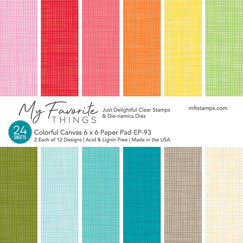 3 Pack My Favorite Things Single-Sided Paper Pad 6"X6" 24/Pkg-Colorful Canvas MFT-EP-93