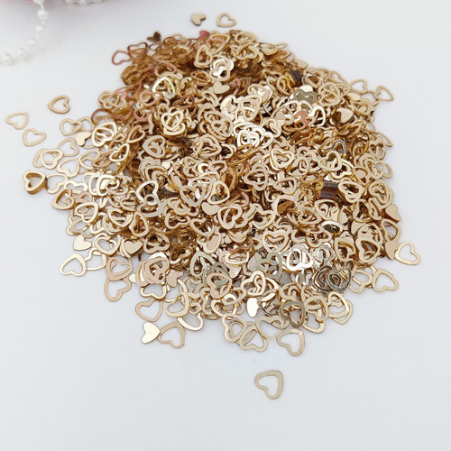 6 Pack - Dress My Craft Sequins 8gms-Golden Heart - DMCS4636