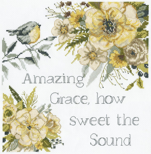 Design Works Counted Cross Stitch Kit 10"X10"-Amazing Grace (14 Count) DW3431