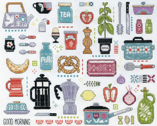 Design Works Counted Cross Stitch Kit 11"X14"-Retro Kitchen (14 Count) DW3434