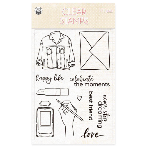 2 Pack P13 Photopolymer Clear Stamps 11/Pkg-Lady's Diary P13LAD30 - 5904619320502