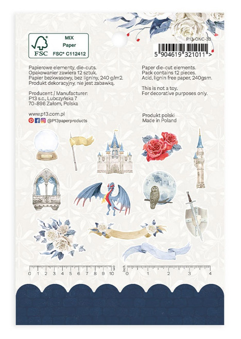 2 Pack - Once Upon A Time Ephemera Cardstock Die-Cuts 12/Pkg-Elements - P13ONC33 2 Pack - Once Upon A Time Ephemera Cardstock Die-Cuts 12/Pkg-Elements - P13ONC33