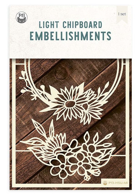 2 Pack - P13 Die-Cut Chipboard Embellishments 4"X6"-Hello Summer #03, 2/Pkg - P13HSU46 - 59046193207795904619320779