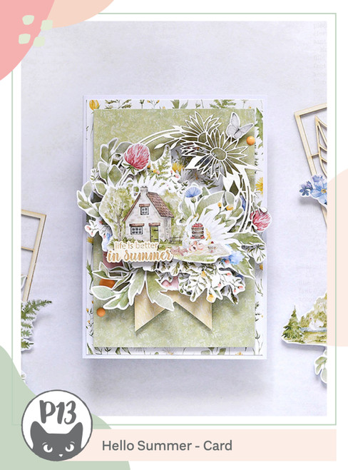 2 Pack - P13 Die-Cut Chipboard Embellishments 4"X6"-Hello Summer #03, 2/Pkg - P13HSU46 2 Pack - P13 Die-Cut Chipboard Embellishments 4"X6"-Hello Summer #03, 2/Pkg - P13HSU46