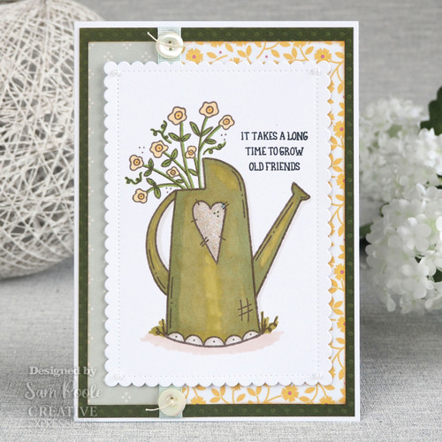 Creative Expressions 6"X4" Clear Stamp Set By Sam Poole-Friendship Watering Can CEC997 - 5055305971642