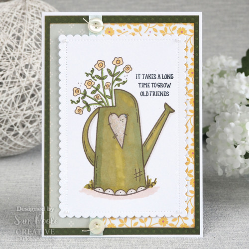 Creative Expressions 6"X4" Clear Stamp Set By Sam Poole-Friendship Watering Can -CEC997 - 5055305971642