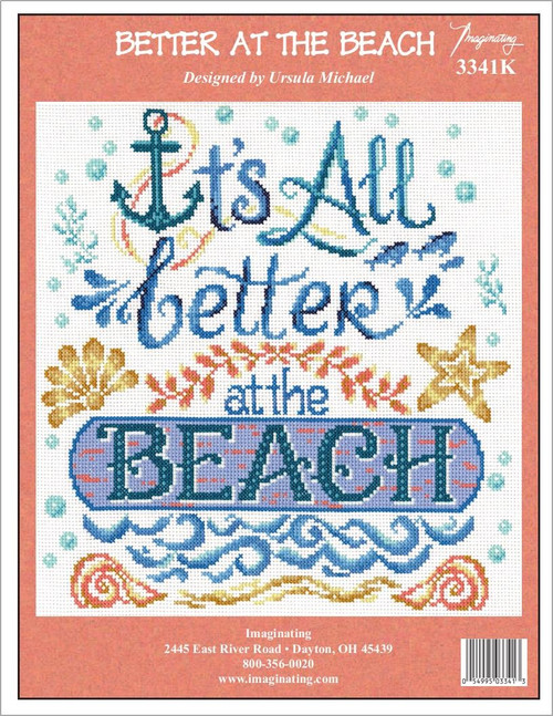 Imaginating Counted Cross Stitch Kit 10"X10"-Life is Better at the Beach (14 Count) I3341