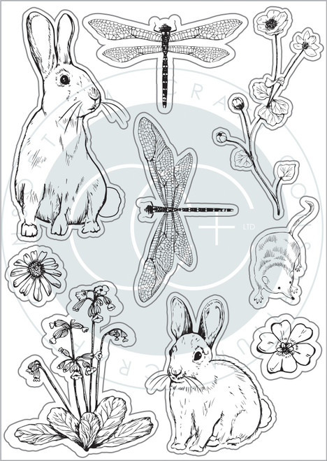 Craft Consortium A5 Clear Stamps-Wildflower Meadow CSTMP076