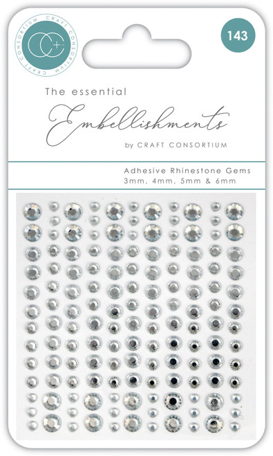 Craft Consortium Essential Adhesive Rhinestone Gems 143/Pkg-Clear - EAGEM001 Craft Consortium Essential Adhesive Rhinestone Gems 143/Pkg-Clear - EAGEM001