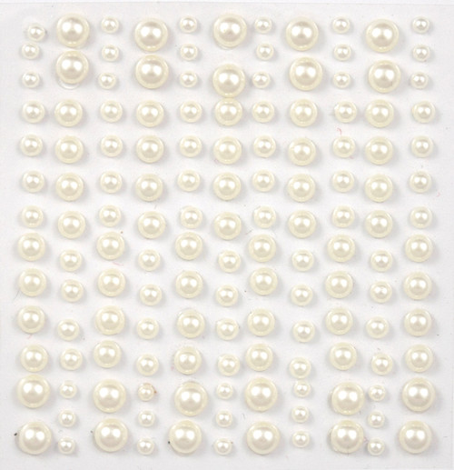 Craft Consortium Essential Adhesive Pearls 143/Pkg-Natural Pearl - EAPRL001 - 50603946271585060394627158