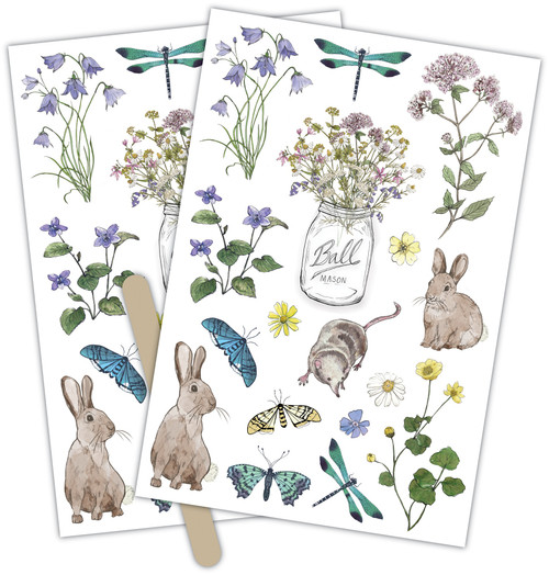 5 Pack - Craft Consortium Rub-On Transfers 2/Pkg-Wildflower Meadow - CRUBT002 - 50609219303485060921930348