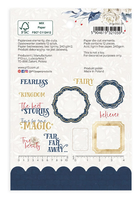 2 Pack Once Upon A Time Ephemera Cardstock Die-Cuts 12/Pkg-Frames & Words P13ONC37