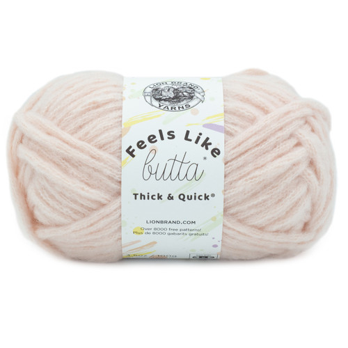 Lion Brand Feels Like Butta Thick & Quick Yarn-Peach Blush LB155-184 - 023032097893