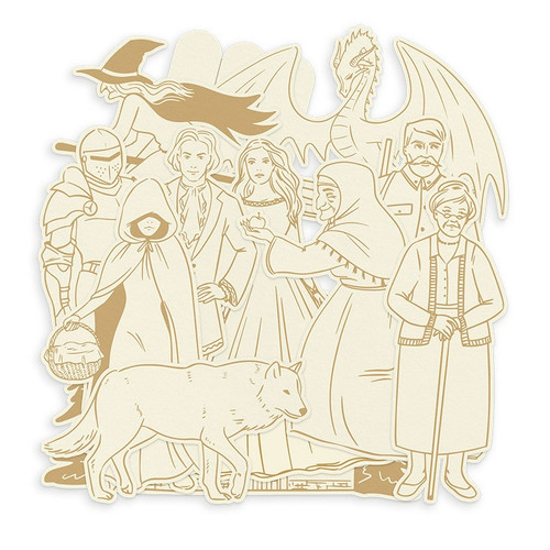 2 Pack P13 Light Chipboard Decoration Base 8"X8"-Once Upon A Time, Mini Theatre P13ONC51 - 5904619321165