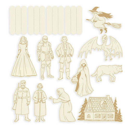 P13 Light Chipboard Decoration Base 8"X8"-Once Upon A Time, Mini Theatre - P13ONC51