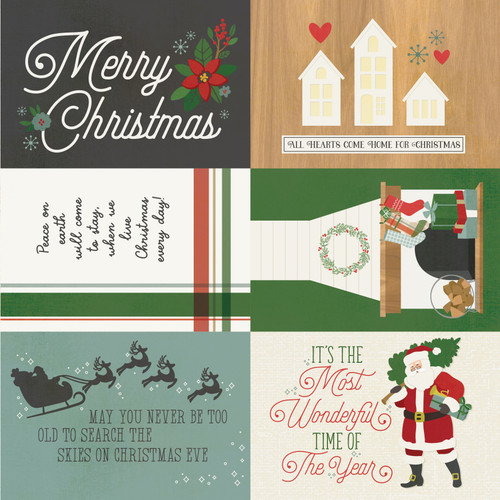 25 Pack Hearth & Holiday Double-Sided Cardstock 12"X12"-4"X6" Elements HEHO12-18213