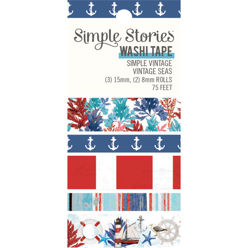 2 Pack Simple Vintage Vintage Seas Washi Tape 5/Pkg-SVVS7831