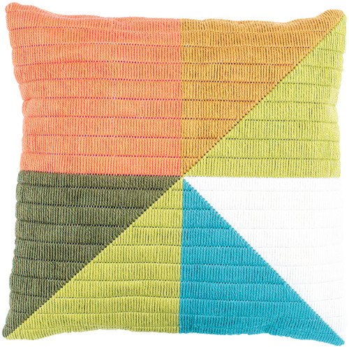 Vervaco Longstitch Embroidery Cushion Kit 16"X16"-Colored Triangles I -V0194768 - 5400946032236