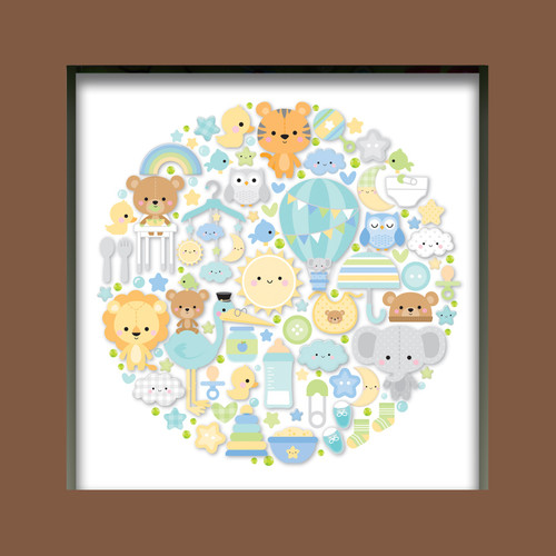 Doodlebug Design Shadow Box Insert Kit-Special Delivery - DDSB7722 - 842715077225 Doodlebug Design Shadow Box Insert Kit-Special Delivery - DDSB7722 - 842715077225